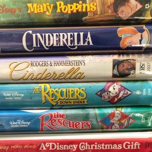 6 Disney Kids VHS Movies